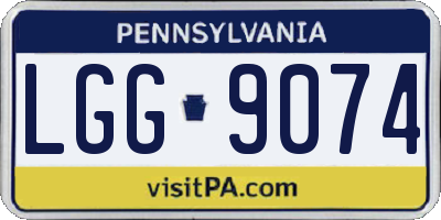 PA license plate LGG9074