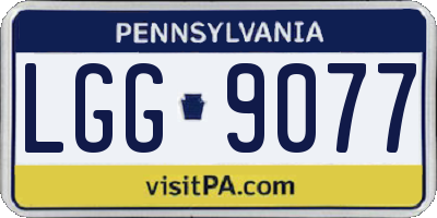 PA license plate LGG9077