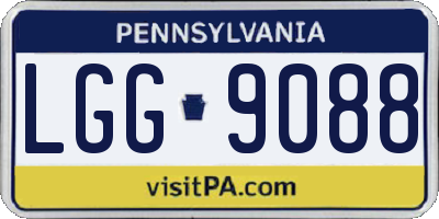 PA license plate LGG9088