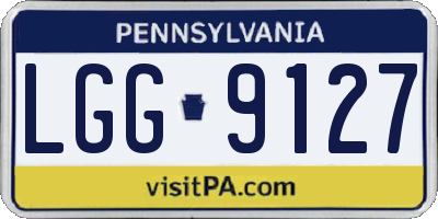 PA license plate LGG9127