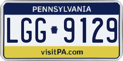 PA license plate LGG9129