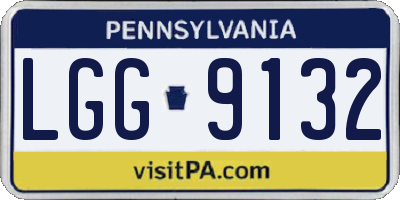 PA license plate LGG9132