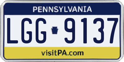 PA license plate LGG9137