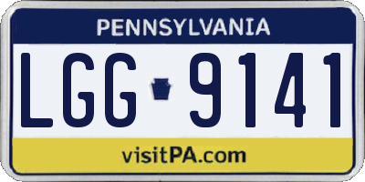 PA license plate LGG9141