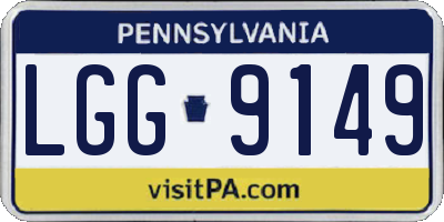 PA license plate LGG9149