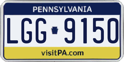 PA license plate LGG9150