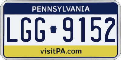PA license plate LGG9152