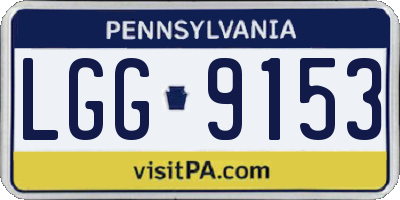 PA license plate LGG9153