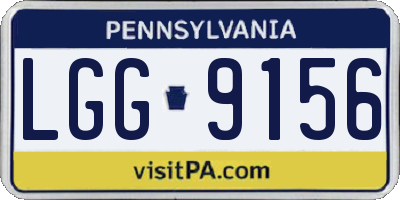PA license plate LGG9156