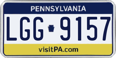 PA license plate LGG9157