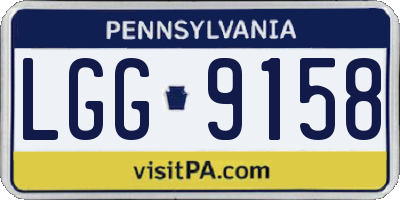 PA license plate LGG9158