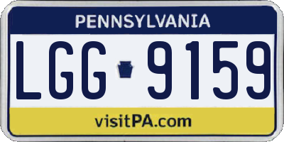 PA license plate LGG9159