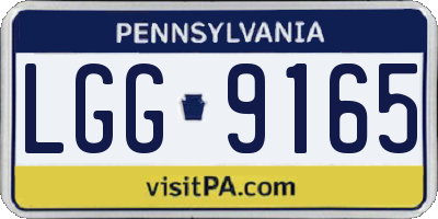 PA license plate LGG9165