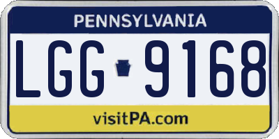 PA license plate LGG9168