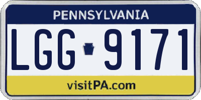PA license plate LGG9171