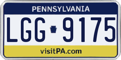 PA license plate LGG9175