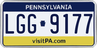 PA license plate LGG9177
