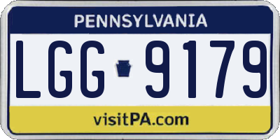 PA license plate LGG9179