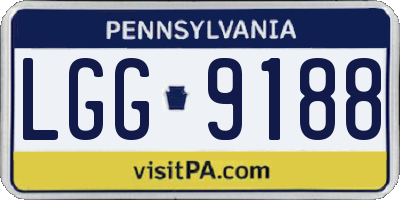 PA license plate LGG9188