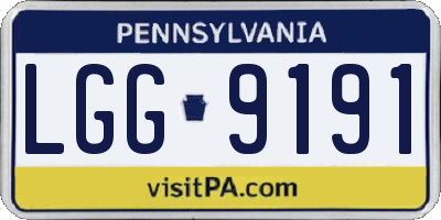 PA license plate LGG9191