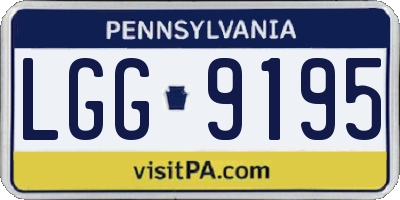 PA license plate LGG9195