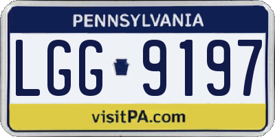 PA license plate LGG9197