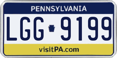 PA license plate LGG9199