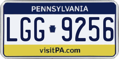 PA license plate LGG9256