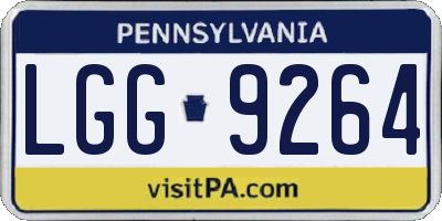 PA license plate LGG9264