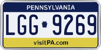PA license plate LGG9269