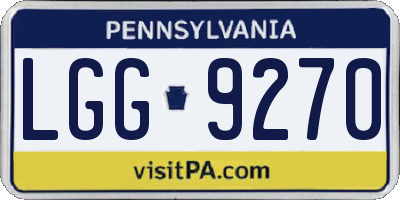 PA license plate LGG9270