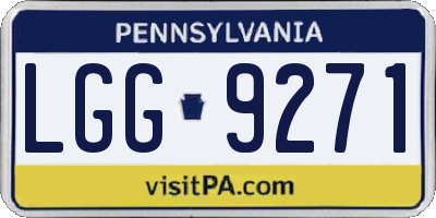 PA license plate LGG9271
