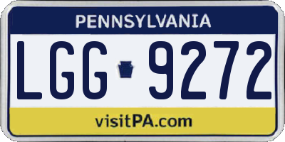 PA license plate LGG9272