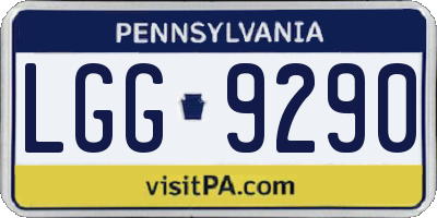 PA license plate LGG9290