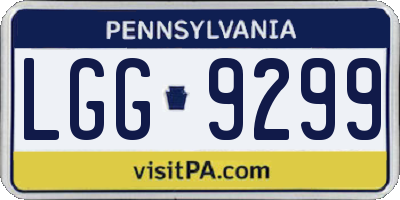PA license plate LGG9299