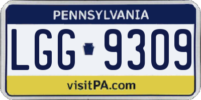 PA license plate LGG9309