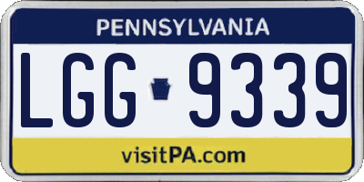 PA license plate LGG9339