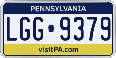 PA license plate LGG9379
