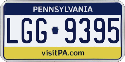 PA license plate LGG9395
