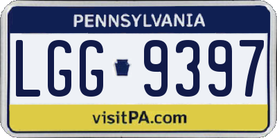 PA license plate LGG9397