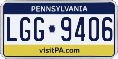 PA license plate LGG9406