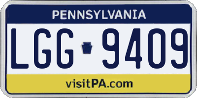 PA license plate LGG9409