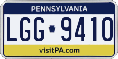 PA license plate LGG9410