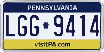 PA license plate LGG9414