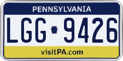 PA license plate LGG9426