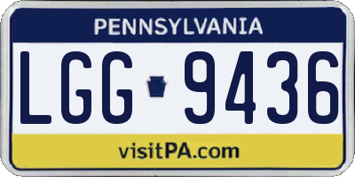 PA license plate LGG9436