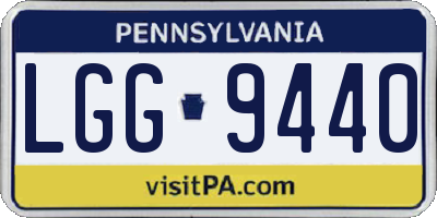 PA license plate LGG9440