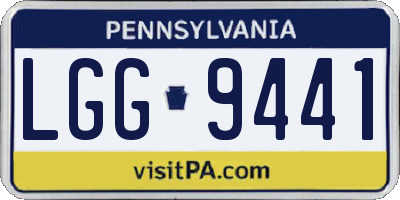 PA license plate LGG9441