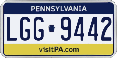 PA license plate LGG9442