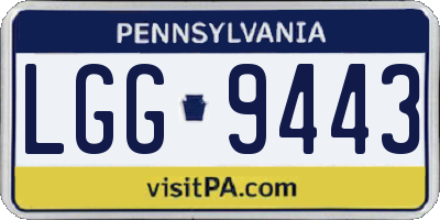 PA license plate LGG9443